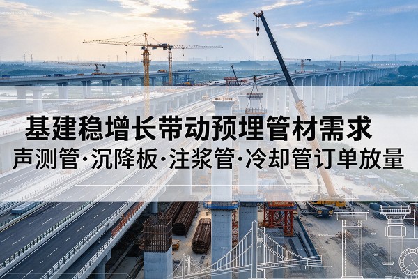 容城基建稳增长带动预埋监测管材需求，声测管、沉降板、注浆管订单持续放量